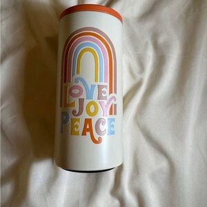 Colorful Love Joy Peace slim Can Cooler